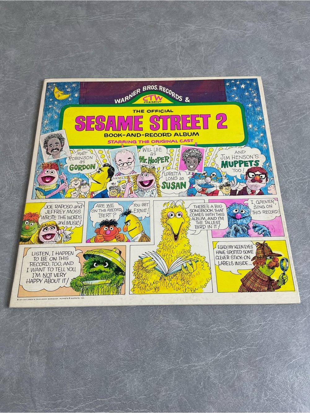 Vintage 1971 Sesame Street Book and Vinyl Record Album